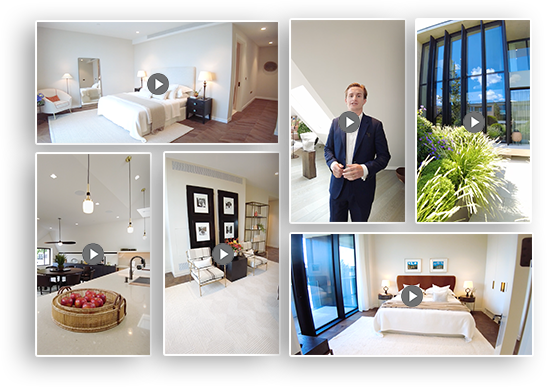 An image of real estate video clips captured in portrait and landscape aspect ratios.