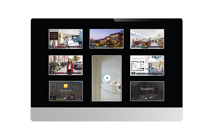 An image of hosted real estate videos on a computer.